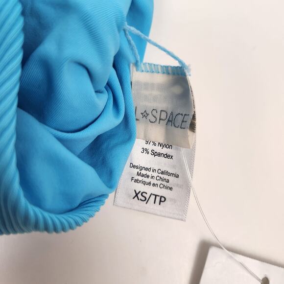 L*Space Pratt Bikini Bottom in Aqua Blue Size XS NWT - Picture 4 of 5